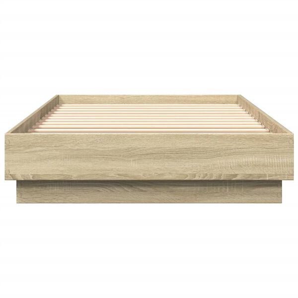 vidaXL Bettgestell ohne Matratze Sonoma-Eiche 90x200 cm Holzwerkstoff