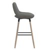 vidaXL Barhocker 2 Stk. Hellgrau Stoff
