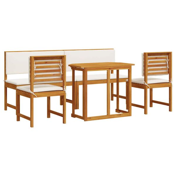 vidaXL Garten Bistro Set 5 pcs Braun Massivholz Akazie