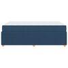 vidaXL Bettrahmen mit Matratze Blau 120 x 200 cm Stoff