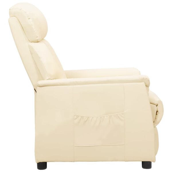 vidaXL Relaxsessel Creme Kunstleder