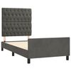 vidaXL Bettgestell ohne Matratze Dunkelgrau 100x200 cm Samt