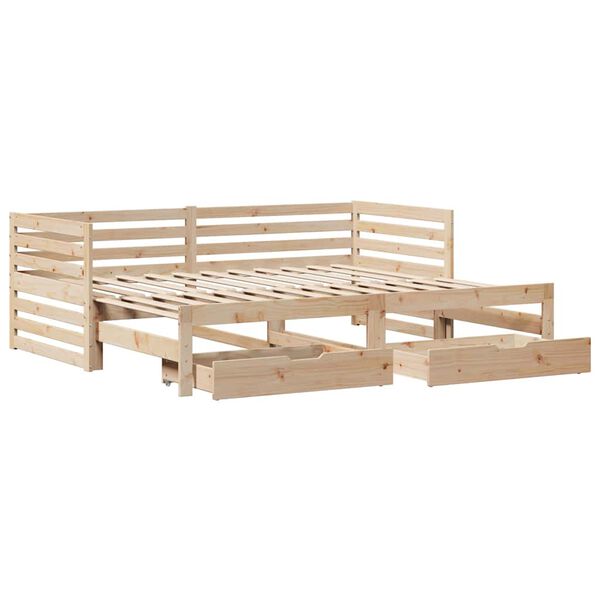vidaXL Tagesbett mit Schubladen 90x200 cm Massivholz Kiefer