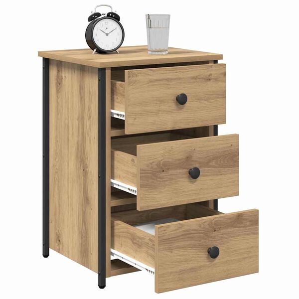 vidaXL Nachttisch mit Schubladen 2 pcs Braun 40 x 36 x 60 cm