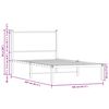 vidaXL Metallbett ohne Matratze Braun Eichen-Optik 100x200 cm