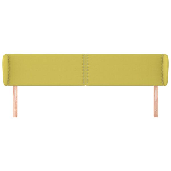 vidaXL Kopfteil mit Ohren Gr&uuml;n 163x23x78/88 cm Stoff