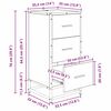 vidaXL Sideboard Artisan-Eiche 35,5 x 35 x 76 cm