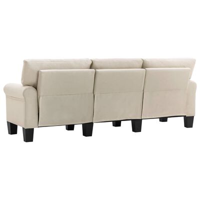 vidaXL 3-Sitzer-Sofa Creme Stoff