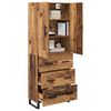 vidaXL Highboard mit Schubladen 2 pcs Altholz 69,5 x 34 x 180 cm
