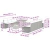 vidaXL Gartensofa-set mit Kissen 10 pcs Beige Poly-Rattan