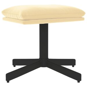 vidaXL Fu&szlig;hocker Cremewei&szlig; 60x60x36 cm Samt