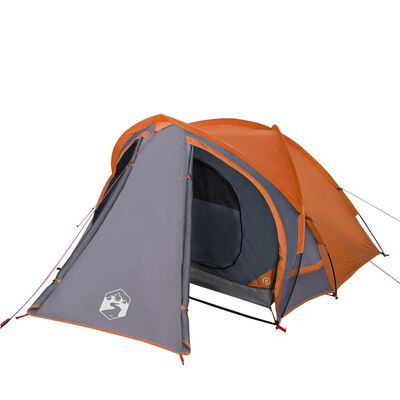 vidaXL Campingzelt 2 Personen Grau und Orange Wasserfest