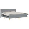 vidaXL Bettrahmen Hellgrau 200 x 200 cm Polyester