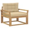 vidaXL Outdoor Mittelsofa Polyester Wei&szlig;