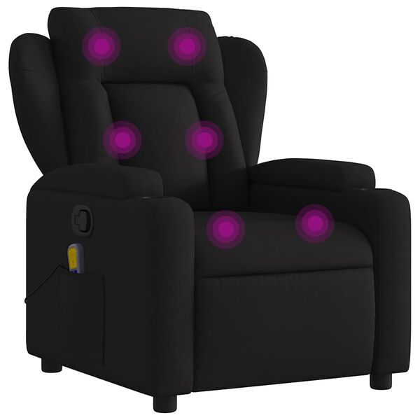 vidaXL Massage-Relaxsessel, schwarzer Stoff