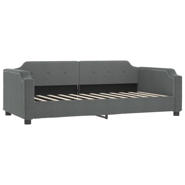vidaXL Tagesbett Ausziehbar mit Schubladen Dunkelgrau 80x200 cm Stoff