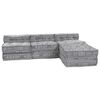 vidaXL Modulares Sofa 4 pcs Hellgrau Stoff
