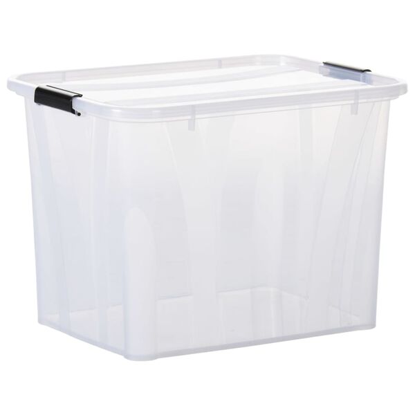 vidaXL Aufbewahrungsboxen mit Deckeln 2 Stk. Transparent 55 L