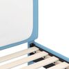 vidaXL Kinderbettgestell mit Kopfteil mit Kopfteil Blau 70 x 140 cm PU