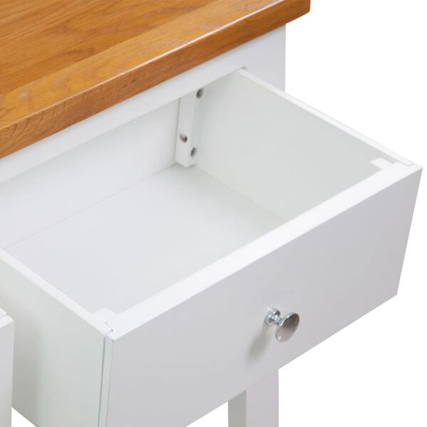 vidaXL Konsolentisch 83x30x73 cm Massivholz Eiche
