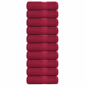 vidaXL Wascht&uuml;cher FROGN 10 Stk. Bordeaux 30x30 cm 360 g/m&sup2;