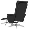 vidaXL Massagesessel mit Fu&szlig;hocker Schwarz Kunstleder