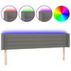 vidaXL LED Kopfteil Dunkelgrau 183x16x78/88 cm Stoff