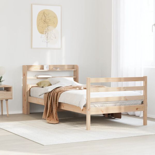 vidaXL Bettgestell mit Kopfteil ohne Matratze 100x200 cm