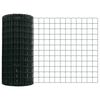 vidaXL Zaun mit Pfosten Gr&uuml;n 0,4 x 10 m Stahl und PVC