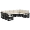 vidaXL Gartensofa-set 9 stk. Schwarz Poly-Rattan