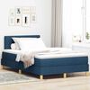 vidaXL LED Boxspringbett mit Matratze mit LED Blau 120 x 190 cm Stoff