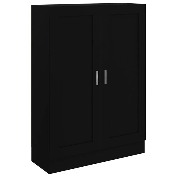 vidaXL B&uuml;cherschrank Schwarz 82,5x30,5x115 cm Holzwerkstoff