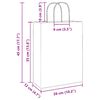 vidaXL Papiertragetaschen 50 Stk. mit Henkeln Braun 26x12x35 cm