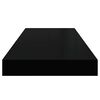 vidaXL Schweberegale 4 Stk. Hochglanz-Schwarz 60x23,5x3,8 cm MDF