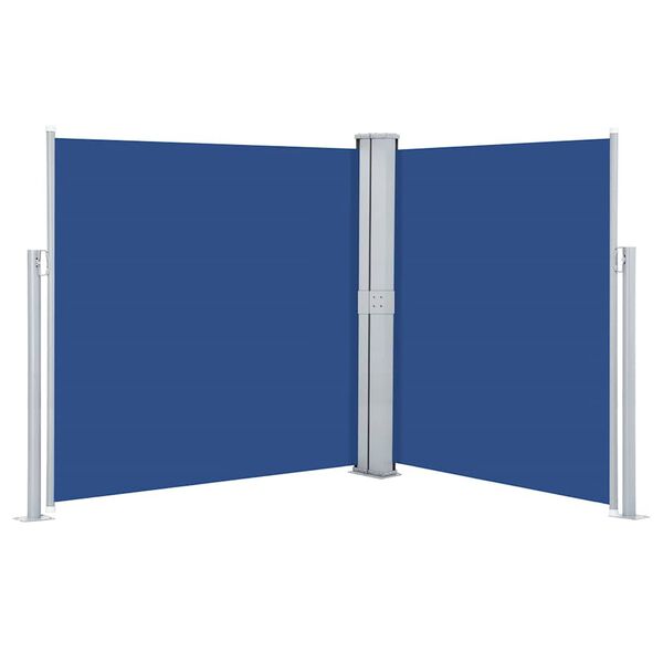 vidaXL Ausziehbare Seitenmarkise Blau 160 x 600 cm