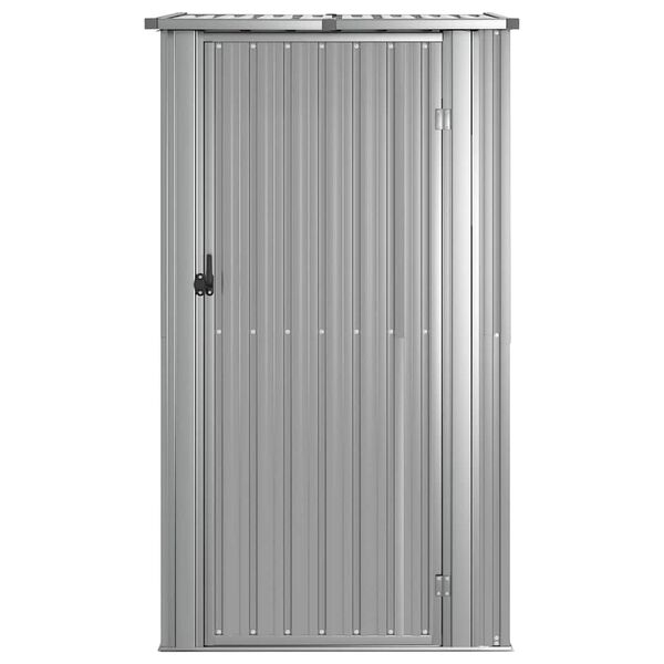 vidaXL Geräteschuppen Grau 118,5x97x209,5 cm Verzinkter Stahl