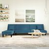vidaXL Schlafsofa in L-Form Schwarz 255x140x70 cm Samt
