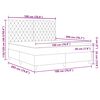 vidaXL LED Boxspringbett mit Matratze Rosa 180 x 200 cm Stoff