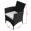 vidaXL Gartenst&uuml;hle 2 Stk. Poly Rattan Schwarz