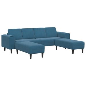 vidaXL Wohnzimmer Couch 3 stk. Blau