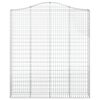 vidaXL Gabionen mit Hochbogen 5 Stk. 200x30x220/240cm Verzinktes Eisen