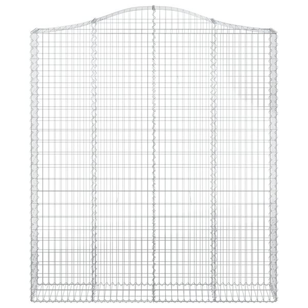 vidaXL Gabionen mit Hochbogen 5 Stk. 200x30x220/240cm Verzinktes Eisen