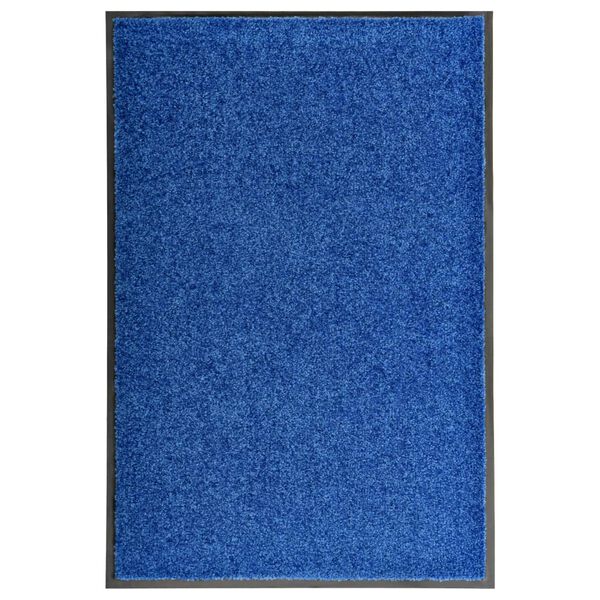 vidaXL Fu&szlig;matte Waschbar Blau 60x90 cm