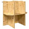 vidaXL Terrarienbasis Braun 50 x 50 x 50 cm OSB