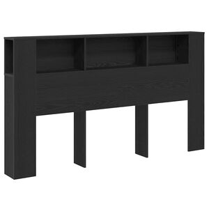 vidaXL Kopfteil Schrank Schwarz Eichen-Optik 180 x 18.5 x 102.5 cm