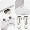 vidaXL Toilettensitz Wei&szlig; 47 x 37 x 4 cm Duroplast