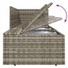 vidaXL 3-tlg. Garten-Lounge-Set mit Kissen Grau Poly Rattan