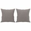vidaXL 3-tlg. Sofagarnitur mit Kissen Taupe Stoff