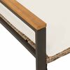 vidaXL Bank mit Kissen Beige und Cremewei&szlig; 115 x 65 x 72 cm Rattan