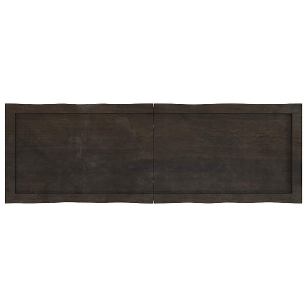 vidaXL Tischplatte 120x40x(2-6) cm Massivholz Behandelt Baumkante